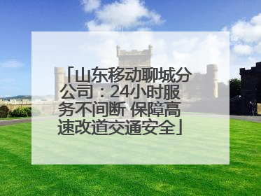 山东移动聊城分公司：24小时服务不间断 保障高速改道交通安全
